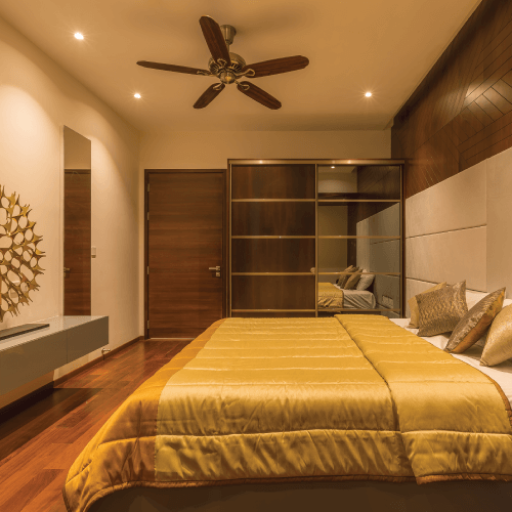 An Eclectic Neutral Toned Bedroom