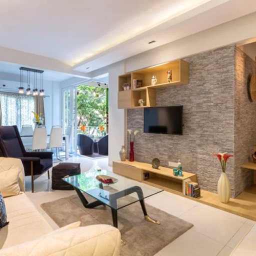 A Minimal And Spacious Living Room