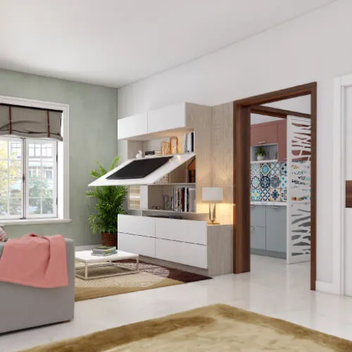 Unit With Hidden Storage Behind